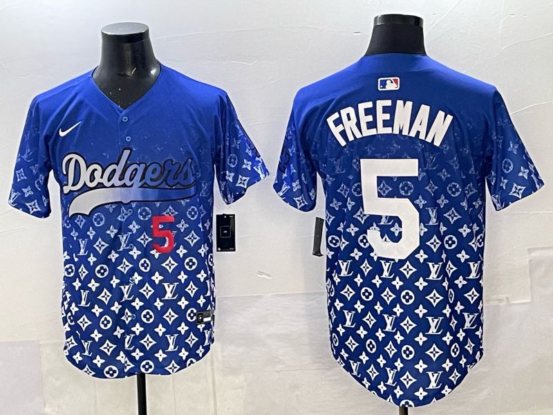 Men Los Angeles Dodgers #5 Freeman Blue Nike 2025 MLB jersey 02